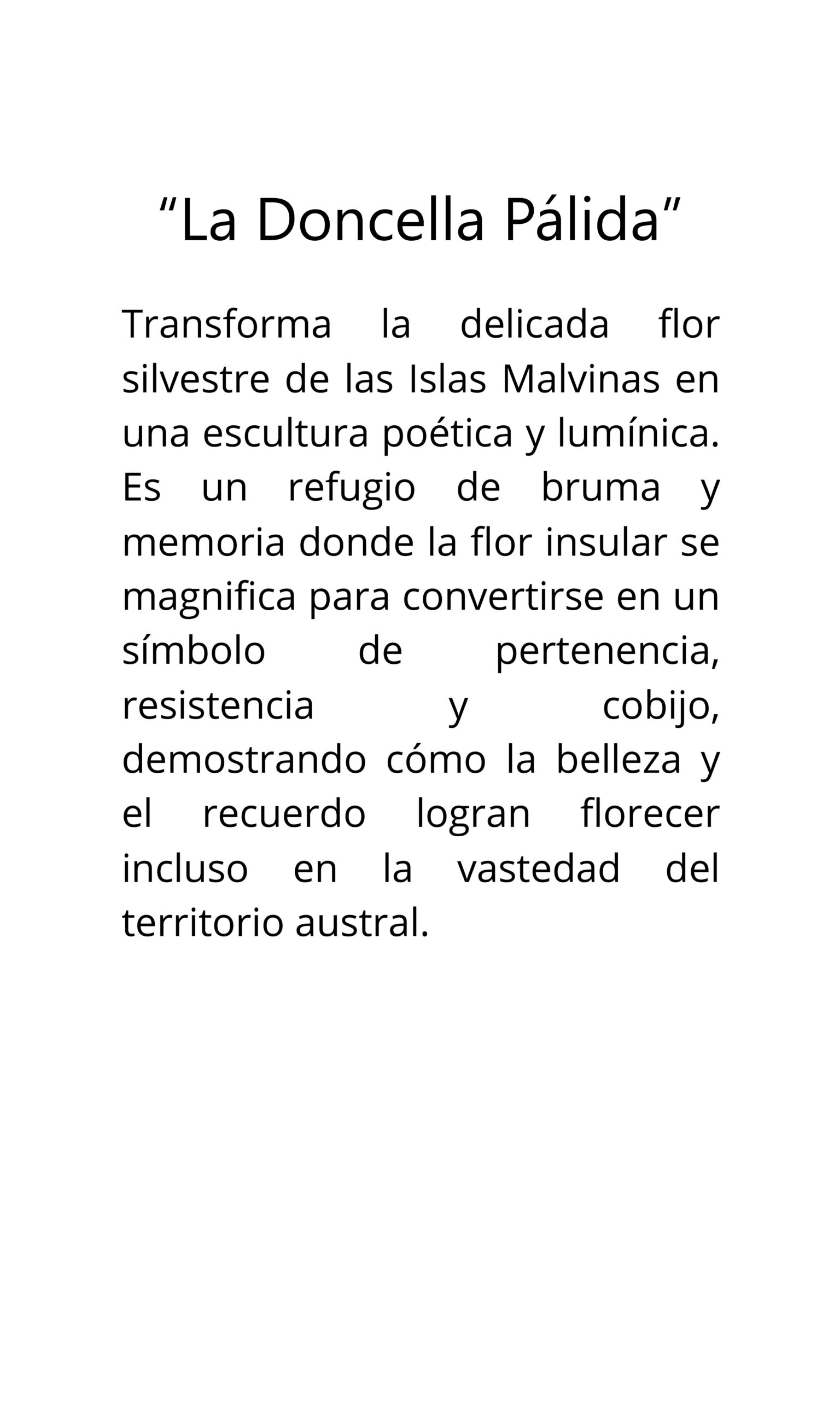 Instalación Reflejos de la Tierra, flor Doncella Pálida